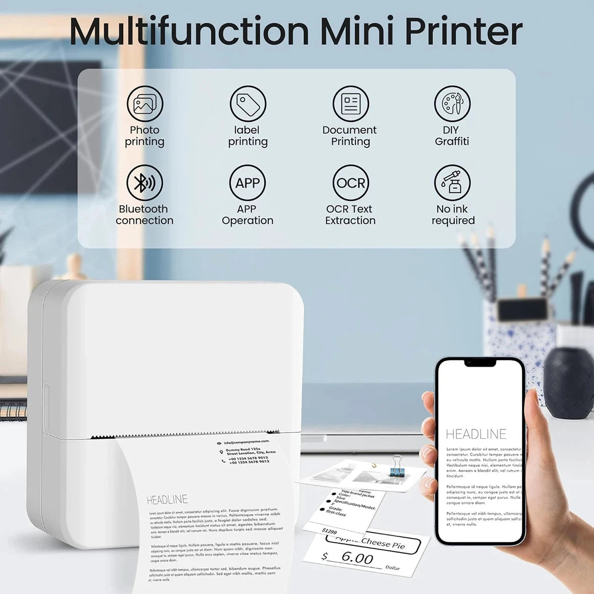 Bluetooth Mini-Thermodrucker