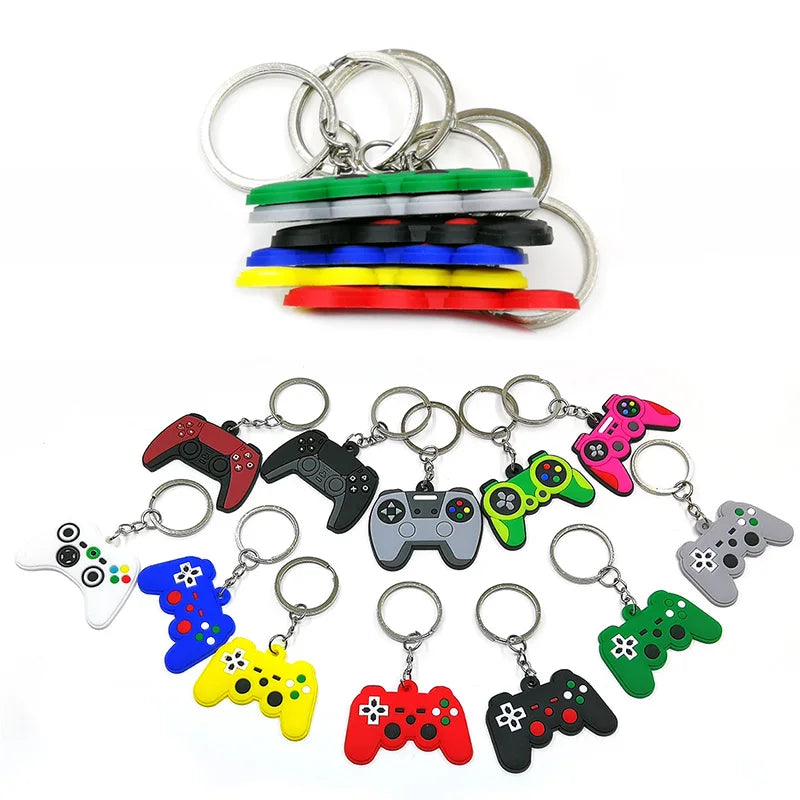 1PCS PVC new style Game Machine Keychain & Keyring Cute Gamepad Joystick Key Chain Keychains Bag Car Hanging fit men boy keys