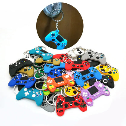 1PCS PVC new style Game Machine Keychain & Keyring Cute Gamepad Joystick Key Chain Keychains Bag Car Hanging fit men boy keys