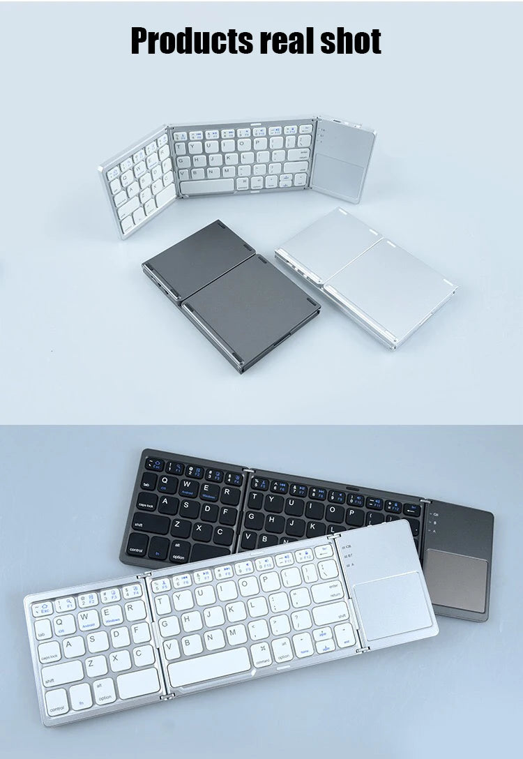 Klappbare Bluetooth-Tastatur mit Touchpad