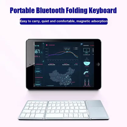 Klappbare Bluetooth-Tastatur mit Touchpad