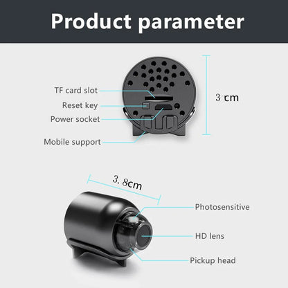 WiFi-Minikamera mit Fernanzeige und Loop-Aufnahme