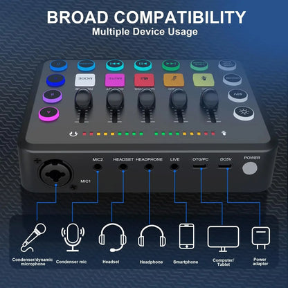 Tragbarer 5-Kanal-Mixer