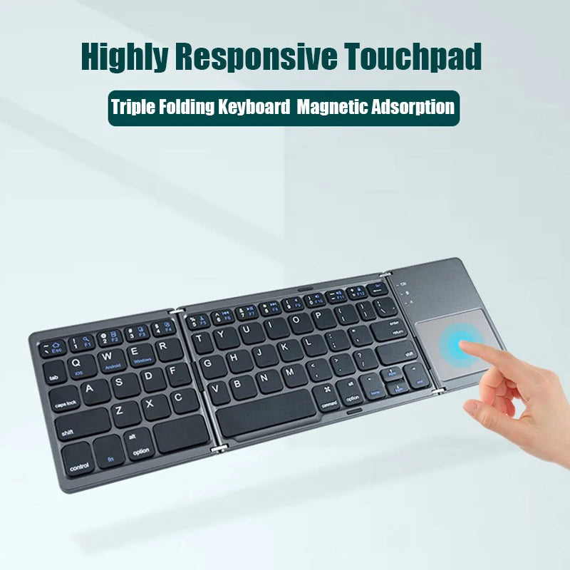 Klappbare Bluetooth-Tastatur mit Touchpad